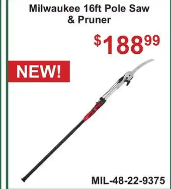 Atlas Tools & Machinery Milwaukee 16ft Pole Saw & Pruner offer