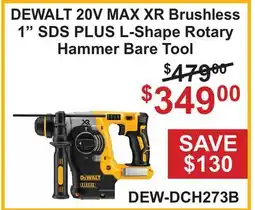 Atlas Tools & Machinery DEWALT 20V MAX XR Brushless 1 SDS PLUS L-Shape Rotary Hammer Bare Tool offer