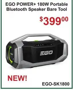Atlas Tools & Machinery EGO POWER + 180W Portable Bluetooth Speaker Bare Tool offer