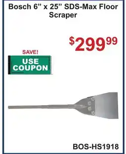 Atlas Tools & Machinery Bosch 6 x 25 SDS-Max Floor Scraper offer