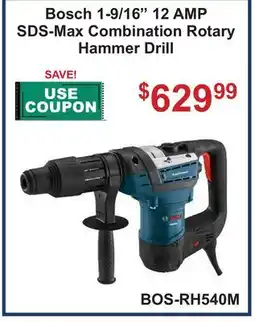 Atlas Tools & Machinery Bosch 1-9/16 12 AMP SDS-Max Combination Rotary Hammer Drill offer