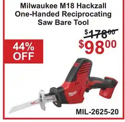 Atlas Tools & Machinery Milwaukee M18 Hackzall One-Handed Reciprocating Saw Bare Tool offer