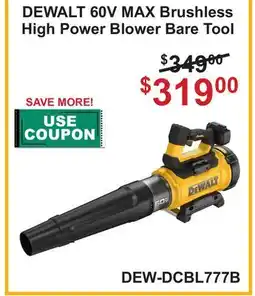 Atlas Tools & Machinery DEWALT 60V MAX Brushless High Power Blower offer