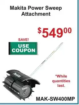 Atlas Tools & Machinery Makita Power Sweep Attachment offer
