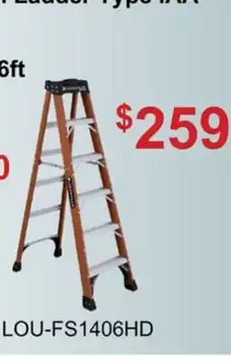 Atlas Tools & Machinery Louisville Ladder Fiberglass Step Platform Ladder Type IAA offer
