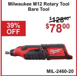 Atlas Tools & Machinery Milwaukee M12 Rotary Tool Bare Tool offer