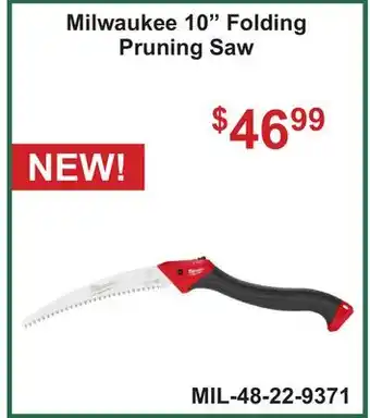 Atlas Tools & Machinery Milwaukee 10 Folding Pruning Saw offer
