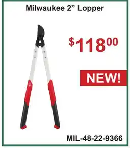 Atlas Tools & Machinery Milwaukee 2 Lopper offer