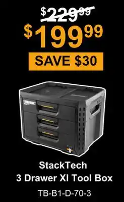Atlas Tools & Machinery StackTech 3 Drawer XI Tool Box offer
