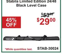 Atlas Tools & Machinery Stabila Limited Edition 24/48 Black Level Case offer