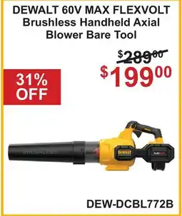 Atlas Tools & Machinery DEWALT 60V MAX FLEXVOLT Brushless Handheld Axial Blower Bare Tool offer
