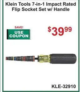 Atlas Tools & Machinery Klein Tools 7-in-1 Impact Rated Flip Socket Set w/Handle offer