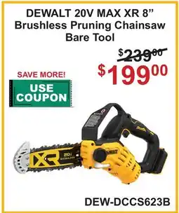 Atlas Tools & Machinery DEWALT 20V MAX XR 8 Brushless Pruning Chainsaw Bare Tool offer