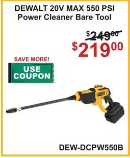 Atlas Tools & Machinery DEWALT 20V MAX 550 PSI Power Cleaner Bare Tool offer