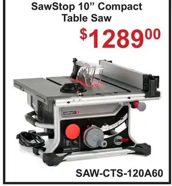 Atlas Tools & Machinery SawStop 10 Compact Table Saw offer