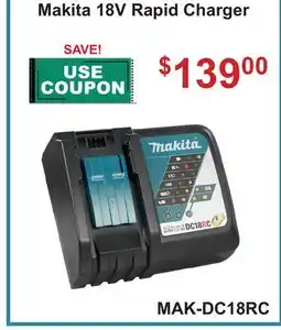Atlas Tools & Machinery Makita 18V Rapid Charger offer
