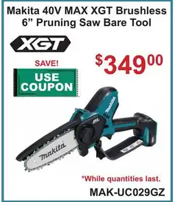 Atlas Tools & Machinery Makita 40V MAX XGT Brushless 6 Pruning Saw Bare Tool offer