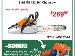 Atlas Tools & Machinery Stihl MS 162 16 Chainsaw offer
