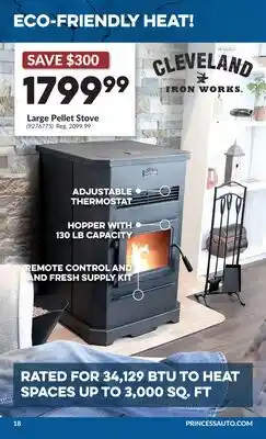 Princess Auto Large Pellet Stove offer