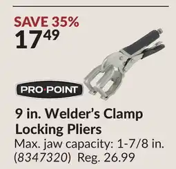 Princess Auto 9 in. Welder's Clamp Locking Pliers offer