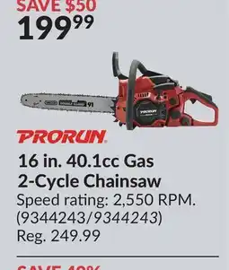 Princess Auto 16 in. 40.1cc Gas 2-Cycle Chainsaw offer