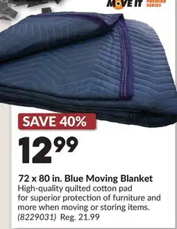 Princess Auto 72 x 80 in. Blue Moving Blanket offer
