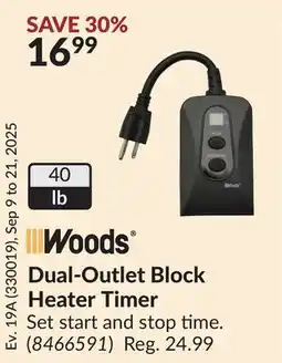 Princess Auto Dual-Outlet Block Heater Timer offer