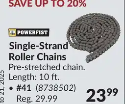 Princess Auto Single-Strand Roller Chains offer