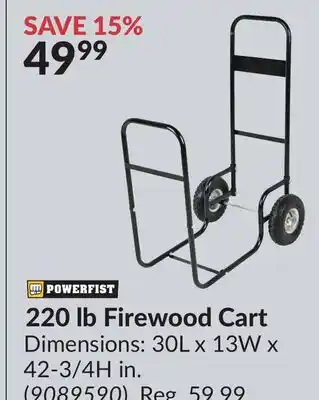 Princess Auto 220 lb Firewood Cart offer