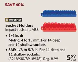 Princess Auto Socket Holders offer