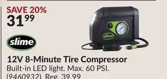Princess Auto 12V 8-Minute Tire Compressor offer
