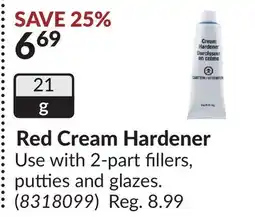Princess Auto Red Cream Hardener offer