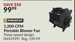 Princess Auto 1,200 CFM Portable Blower Fan offer