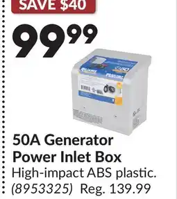Princess Auto 50A Generator Power Inlet Box offer