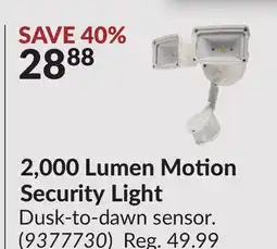 Princess Auto 2,000 Lumen Motion Security Light offer