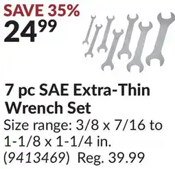 Princess Auto 7 pc SAE Extra-Thin Wrench Set offer