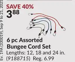 Princess Auto 6 pc Assorted Bungee Cord Set offer