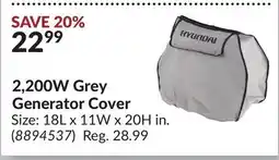 Princess Auto 2,200W Grey Generator Cover offer