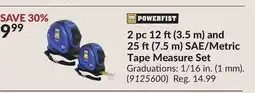 Princess Auto 25 ft(7.5 m) SAE/Metric Tape Measure Set offer