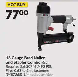 Princess Auto 18 Gauge Brad Nailer and Stapler Combo Kit offer