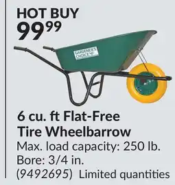 Princess Auto 6 cu. ftFlat-Free Tire Wheelbarrow offer