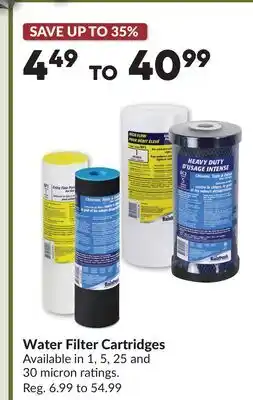 Princess Auto Water Filter Cartridges offer