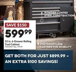 Princess Auto 52 in. 6-Drawer Rolling Tool Cabinet offer