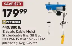 Princess Auto Electric Cable Hoist offer