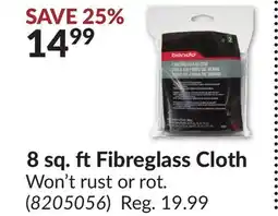 Princess Auto 8 sq. ftFibreglass Cloth offer