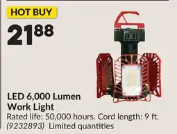 Princess Auto LED 6,000 Lumen Work Light offer