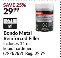Princess Auto Bondo Metal Reinforced Filler offer