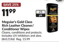 Princess Auto Gold Class Rich Leather Cleaner/ Conditioner Wipe offer