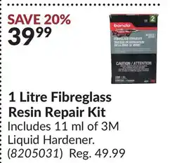 Princess Auto 1 Litre Fibreglass Resin Repair Kit offer