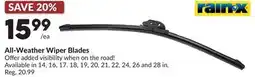 Princess Auto All-Weather Wiper Blades offer